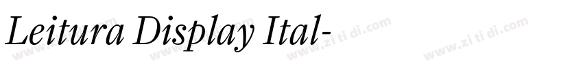 Leitura Display Ital字体转换